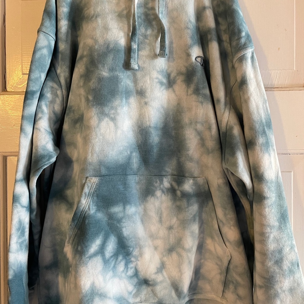 Blue tie Dye Champion Hoodie